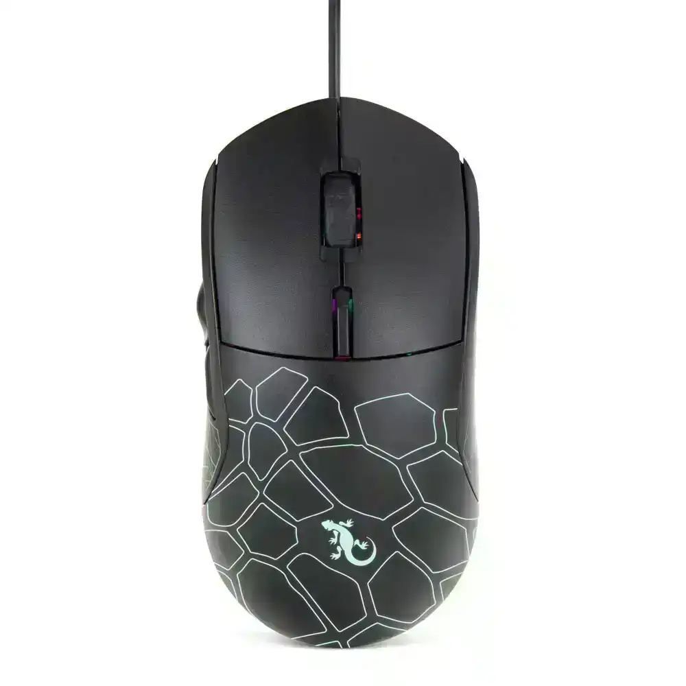 Gecko Wired USB Optical Gaming Mouse w/ Switching DPI/Coloured LED for PC/Laptop