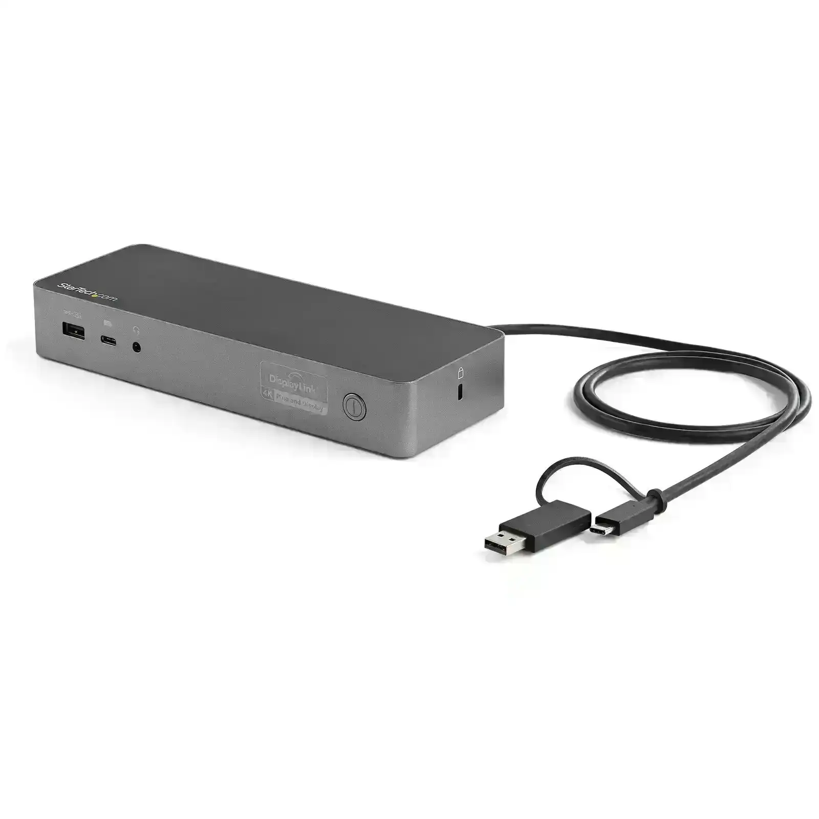 Star Tech 4K 60Hz Dual Monitor Hybrid USB C/USB A Dock Station 100W for Laptop