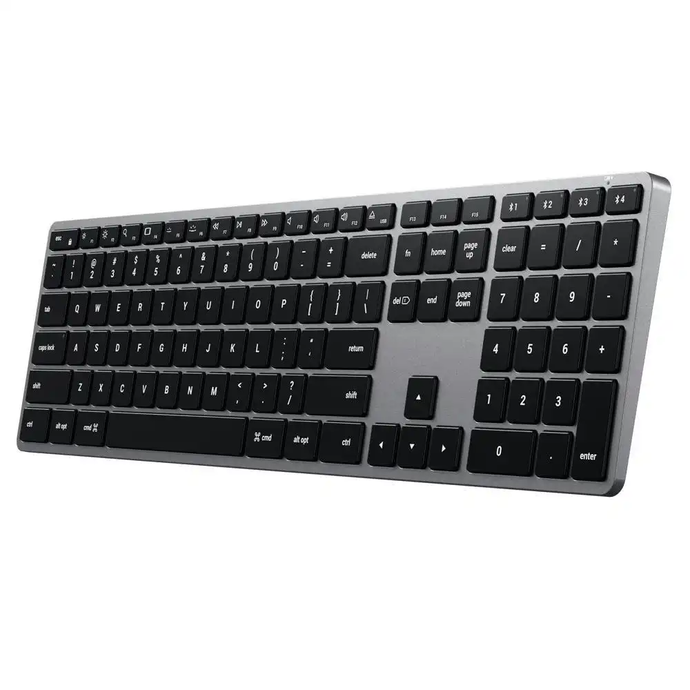 Satechi Slim X3 Bluetooth Backlit Keyboard for iPhone 12/iPad Air/Mac Space Grey