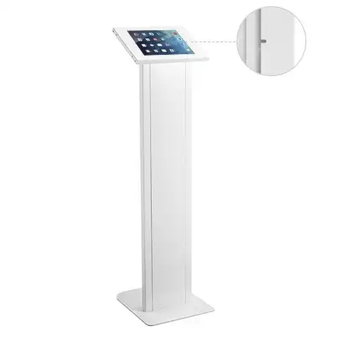 Brateck Anti-Theft Free Standing 112.5cm Kiosk Stand for 9.7"-10.2" Tablet WHT