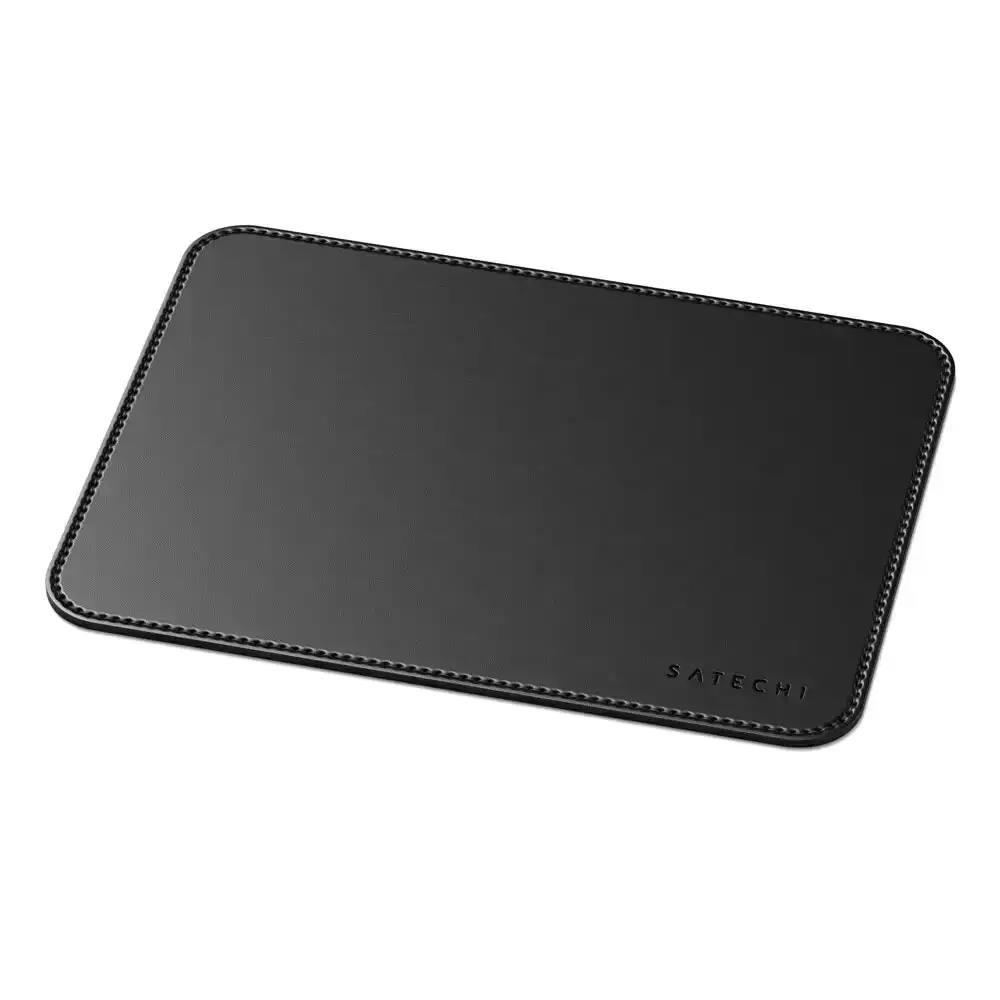 Satechi Eco Leather Mouse Pad 24.9x19cm Working/Gaming Mat Wrist Support Black