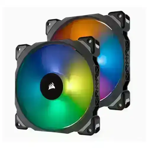 2PK Corsair ML140 PRO RGB 140mm Magnetic Levitation Cooling Fan f/Gaming PC Case