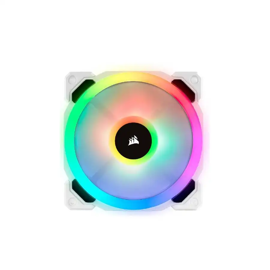 Corsair Dual Light Loop LL120 RGB 120mm Cooling Fan for Gaming PC Case White