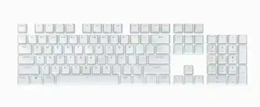 Corsair PBT Double Shot Pro Gaming Keycaps for Mechanical Keyboard Arctic White