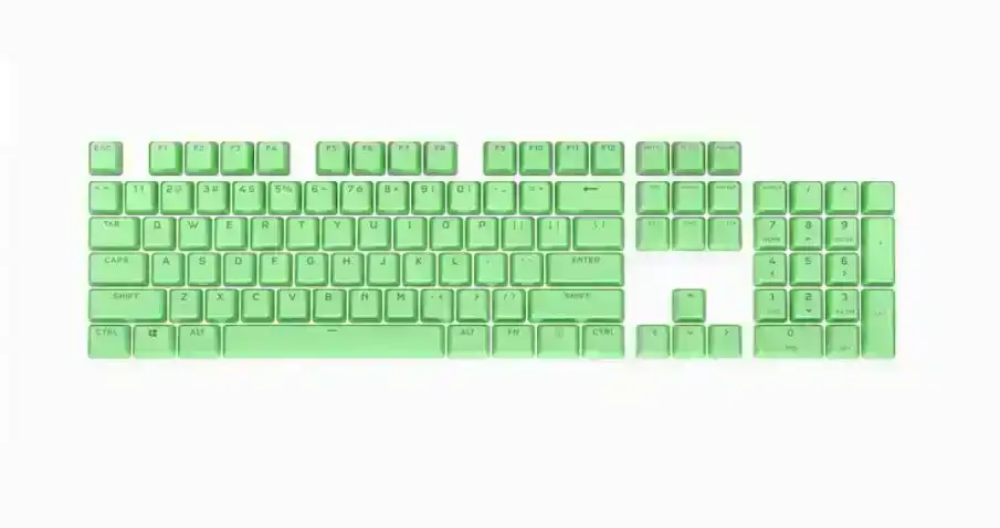 Corsair PBT Double Shot Pro Gaming Keycaps for Mechanical Keyboard Mint Green
