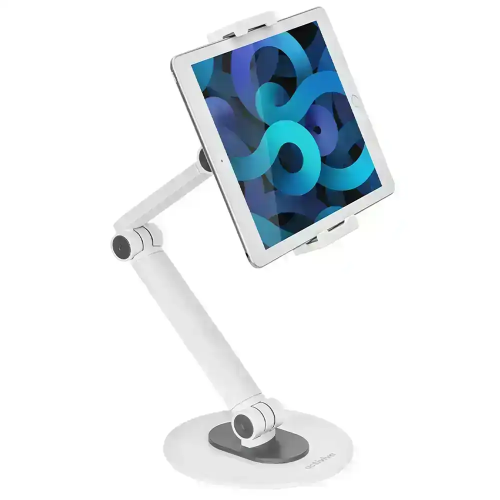 Activiva 47cm Universal iPad & Tablet Tabletop Stand f/ Tablets 4.7-12.9" White