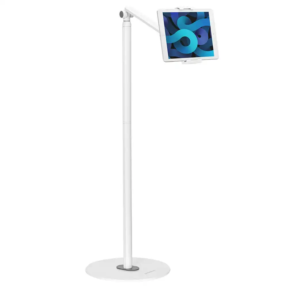 Activiva 136cm Universal iPad & Tablet Floor Stand f/ Tablets 4.7-12.9" White
