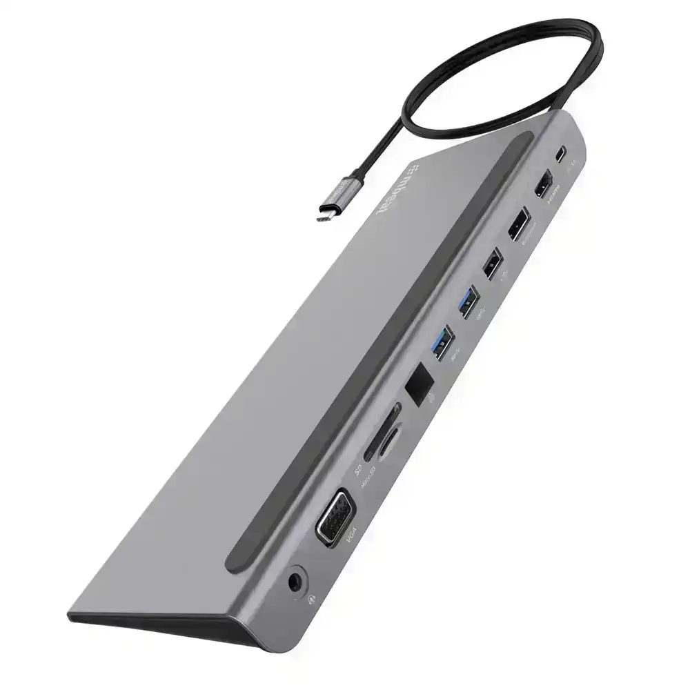 mBeat 11 In 1 Multiport USB-C Dock HDMI/VGA/USB-C/USB/SD Card Port Laptop Dock