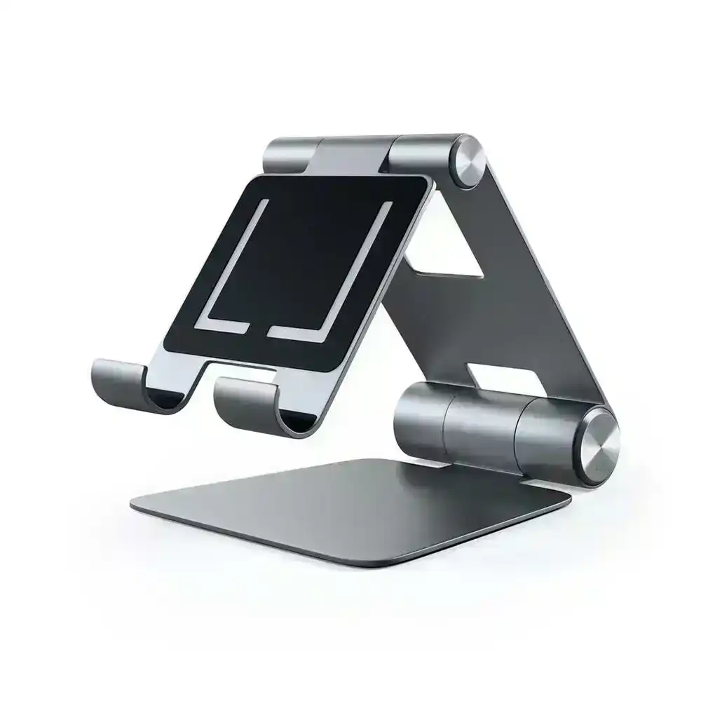 Satechi Aluminium Space Grey R1 Foldable Stand Mount For Phone/Laptop/Tablet