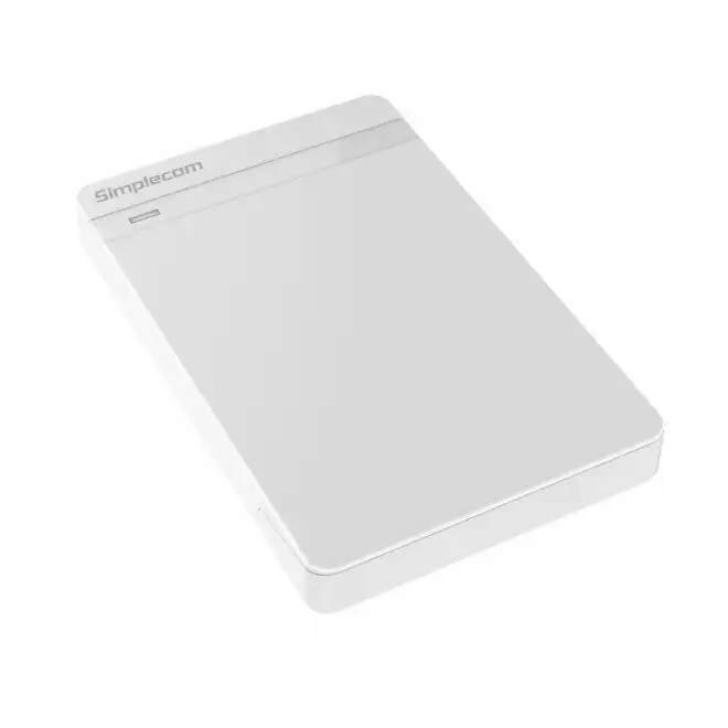 Simplecom SE203 Enclosure Case For 2.5" SATA HDD SSD to USB 3.0 Hard Drive White