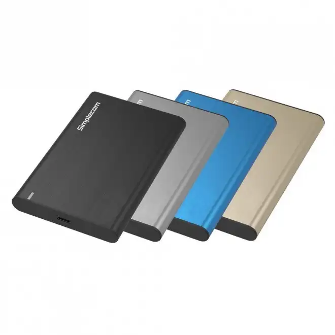 Simplecom SE221 Aluminium Enclosure Case For 2.5'' SATA HDD/SSD to USB 3.1 Gold