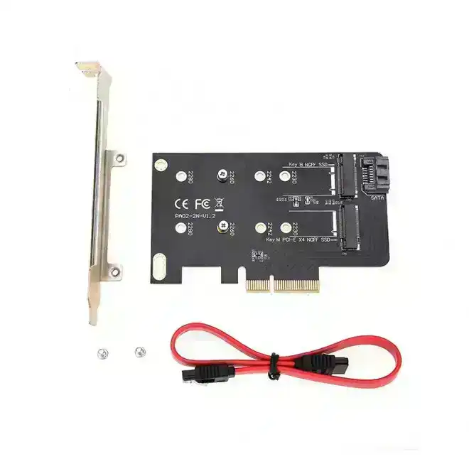 Simplecom EC412 Dual M.2 to 4x PCI-E/SATA 6G Expansion Card For PC Motherboard