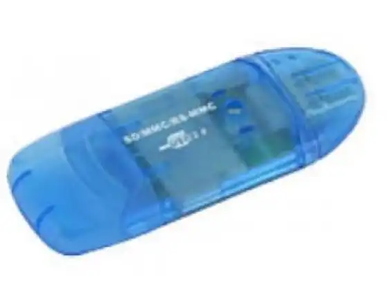 Astrotek LED USB 2.0 Card Reader For Memory Cards/SD/SDHC/MMC/RS-MMC Blue