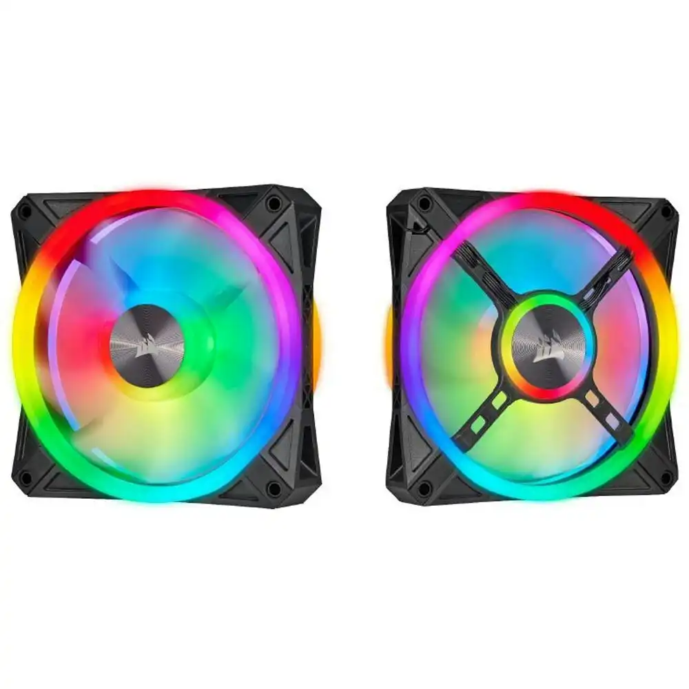 Corsair iCUE QL120 RGB 120mm PWM 1500 RPM Cooling Fan for Gaming PC Case Black