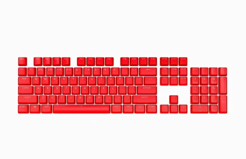 Corsair PBT Double Shot Pro Gaming Keycaps for Mechanical Keyboard Origin Red