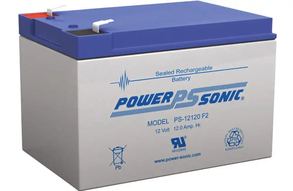 Power Sonic 12V 12Ah SLA Rechargeable Battery F2 Terminal Sealed Lead Acid