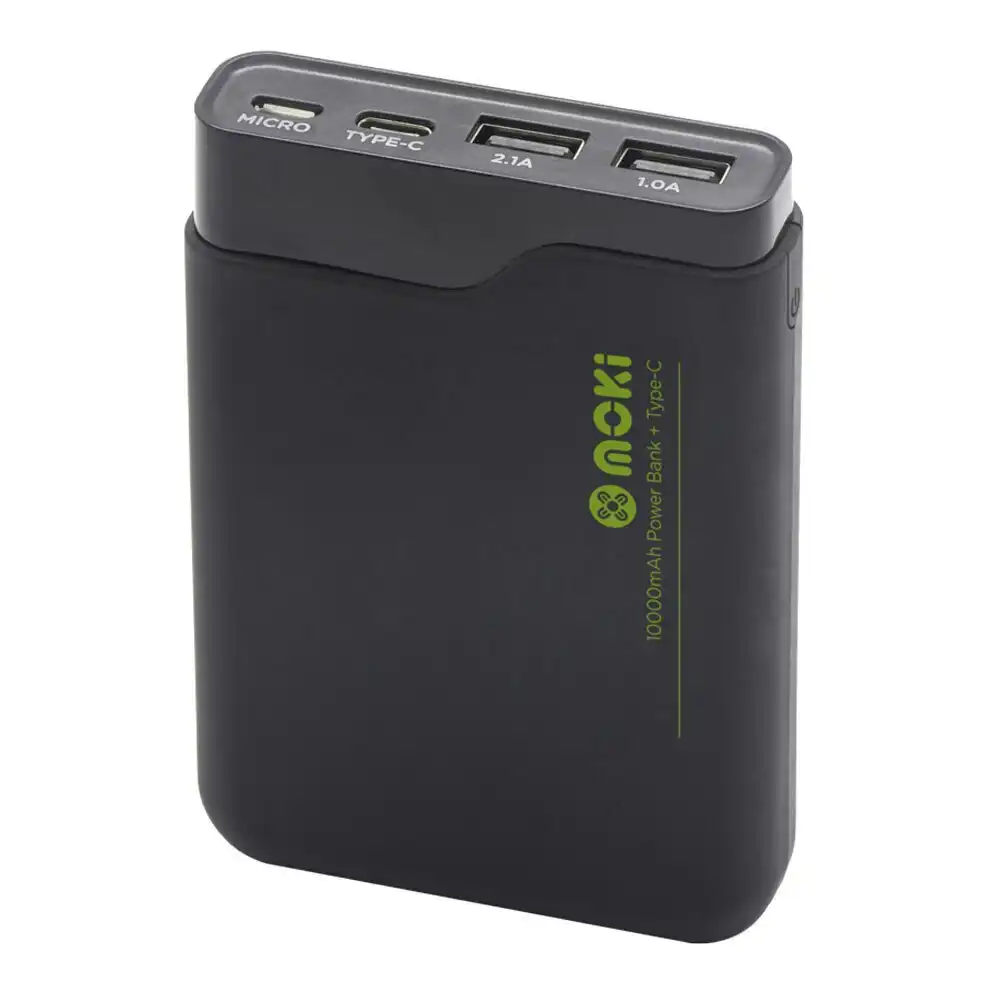 Moki 10000mAh USB-C/USB-A Power Bank External Battery Portable Charger for Phone