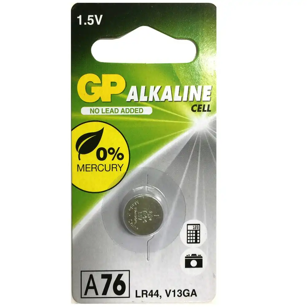 1pc GP LR44 A76 V13GA 1.5V Alkaline Button Cell Batteries for calculators Watch