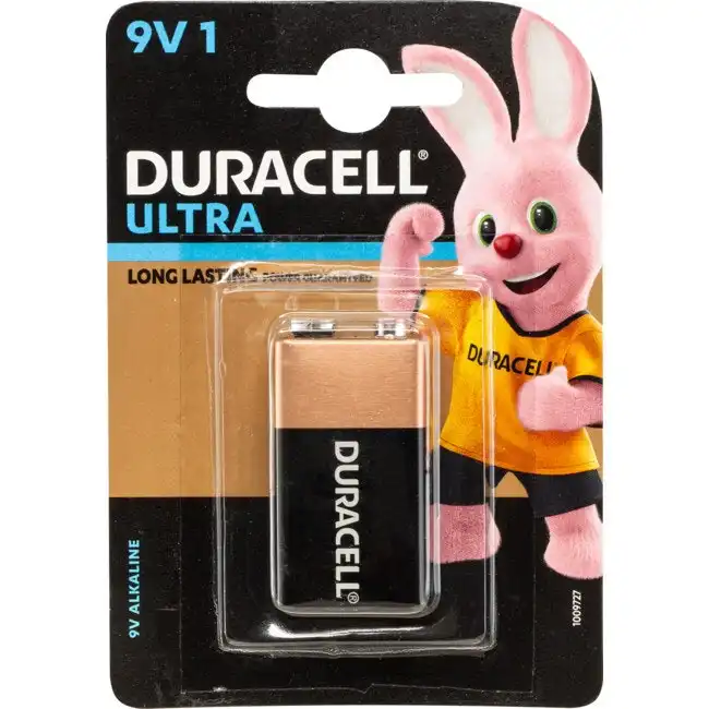 1pc Duracell CopperTop 9V Alkaline Battery Multi Purpose for Clocks/Toys/Radios