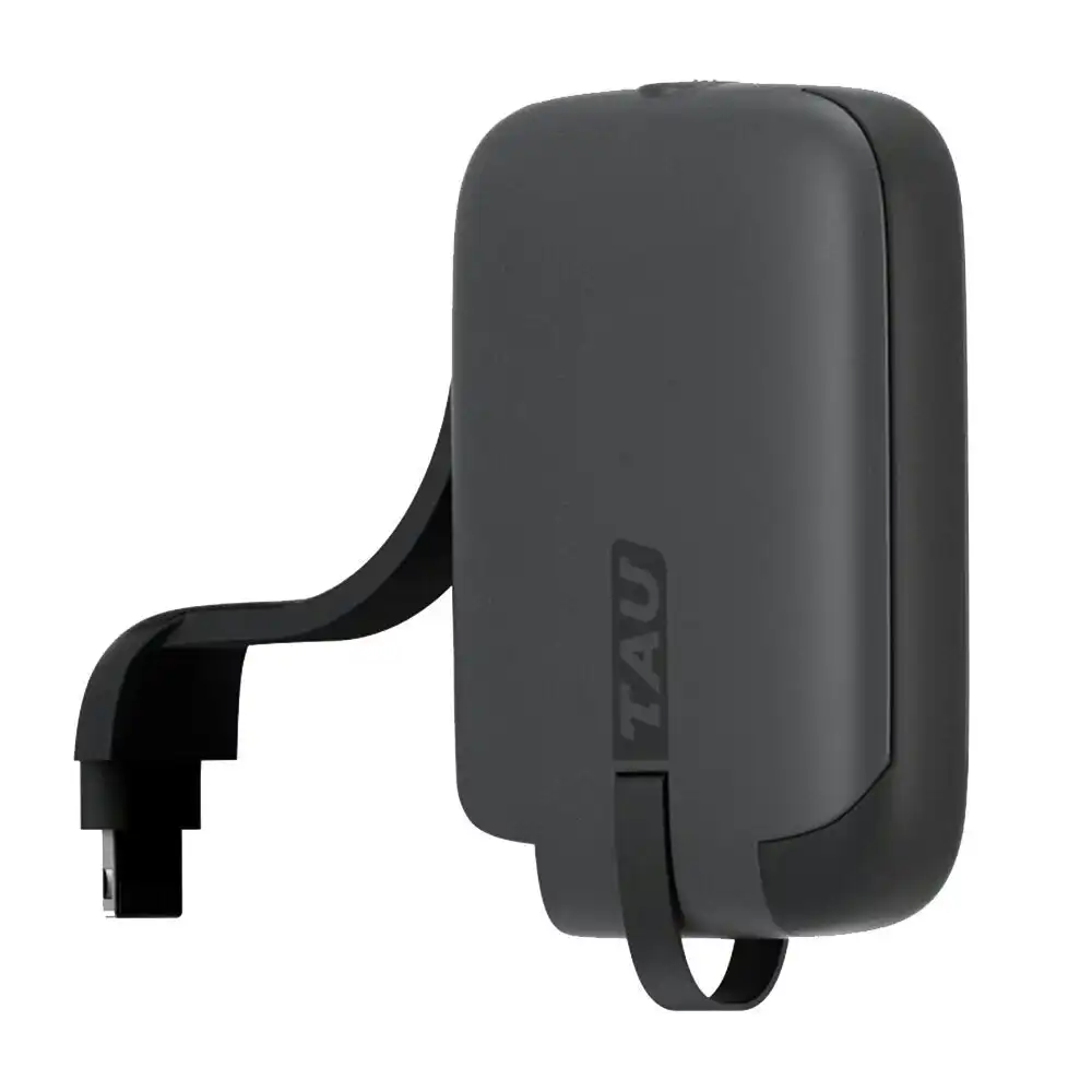 Tau 1400mAh Keychain Powerbank Charger/Lightning/USB-C for iPhone 12/Galaxy BK
