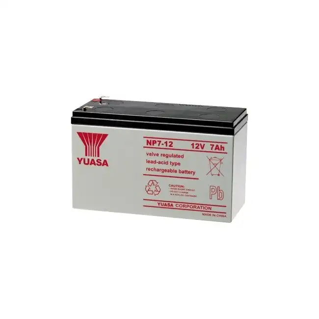 Yuasa 12V 7Ah Rechargeable Battery 4.70mm QC Tab Terminal SLA/Sealed Lead Acid