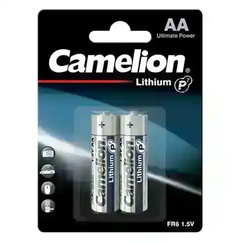 2pc Camelion Lithium AA FR6 1.5V 2900mAh Battery Long Lasting Camera Batteries
