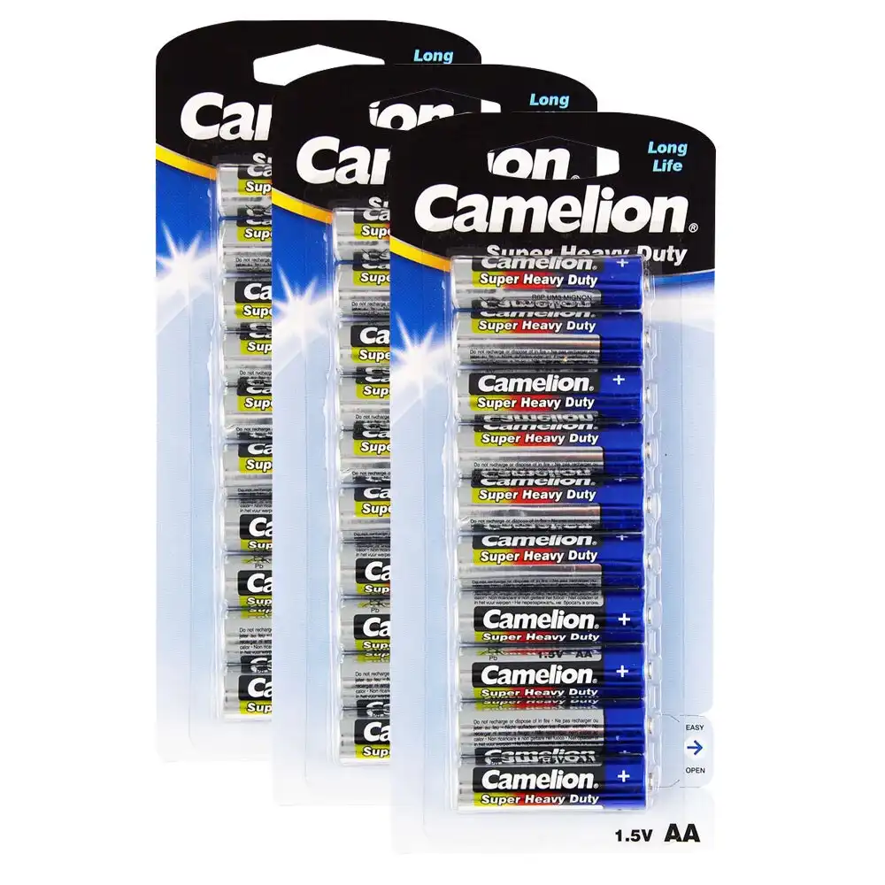 3x 10pc Camelion Super Heavy Duty AA 1.5V Battery Carbon R6P Power Batteries