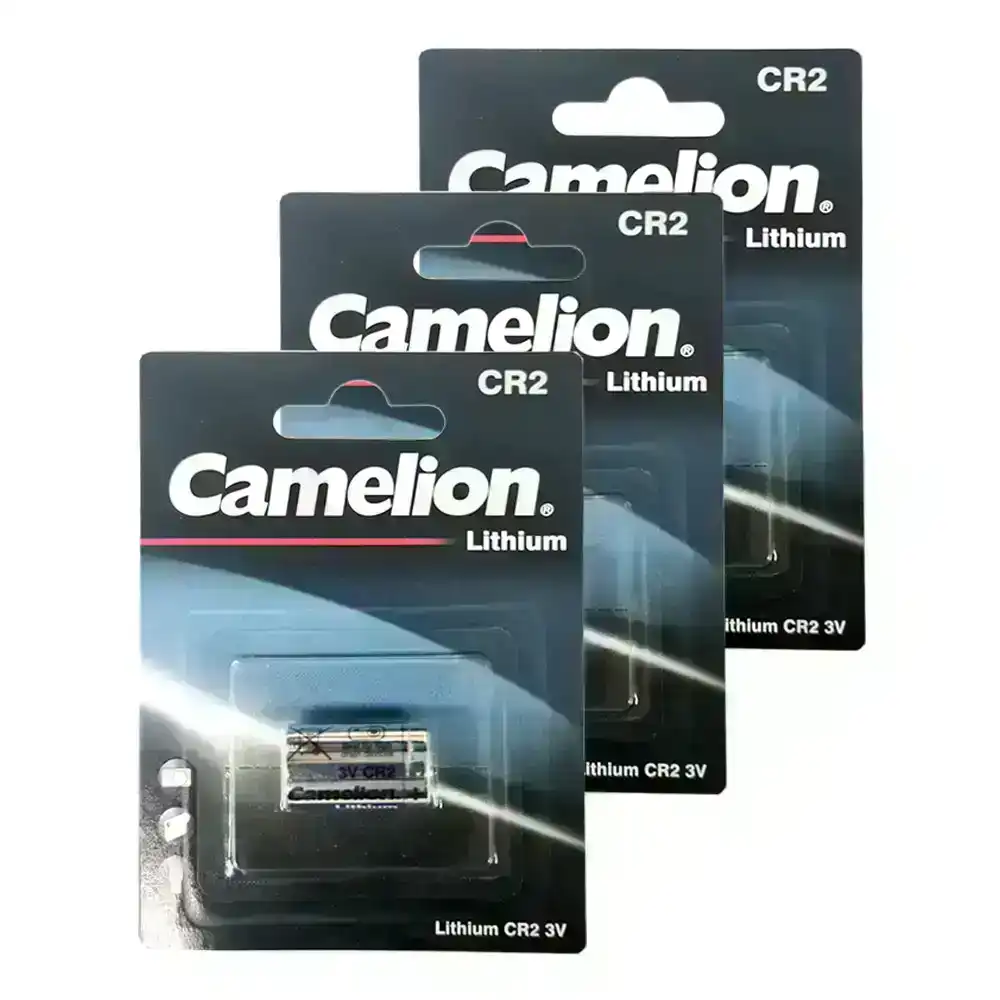 3x Camelion Lithium 3V CR2 Battery Single Card Lasting for Film/Digital Camera