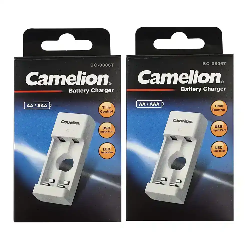 2x Camelion AA & AAA Ni-Cd/Ni-MH Charger for Rechargeable Battery/Batteries