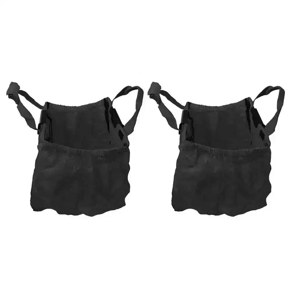 2PK Multi Purpose Clip + Carry Bag for Shopping Trolley Waterproof Compact Black