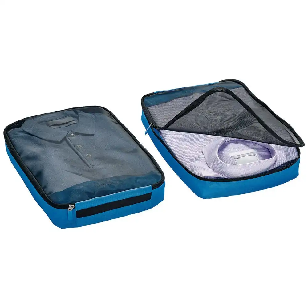 2pc Go Travel Packing Clothes/Garment Cubes Organizer Protection Large Set BL