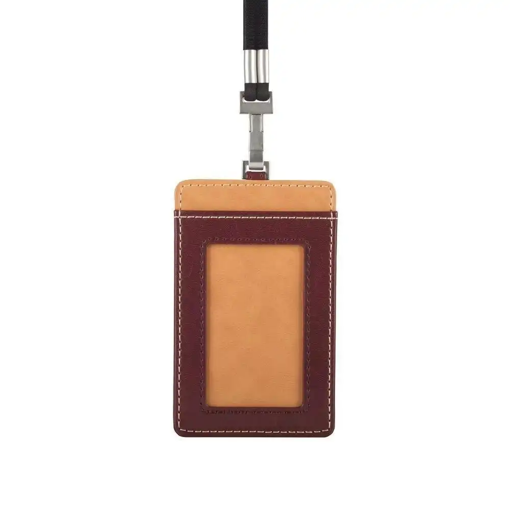 Moshi Adjustable Detachable 11.3x7cm Travel Badge/ID Holder w/Rear Slot Burgundy