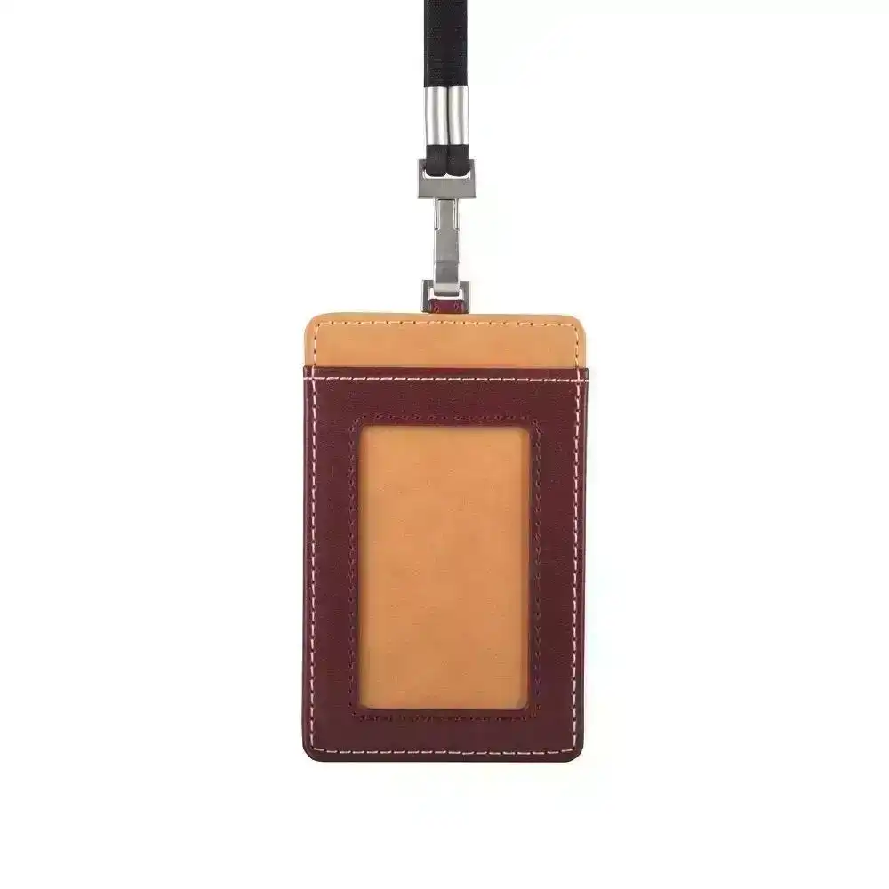 Moshi Adjustable Detachable 11.3x7cm Travel Badge/ID Holder w/Rear Slot Burgundy