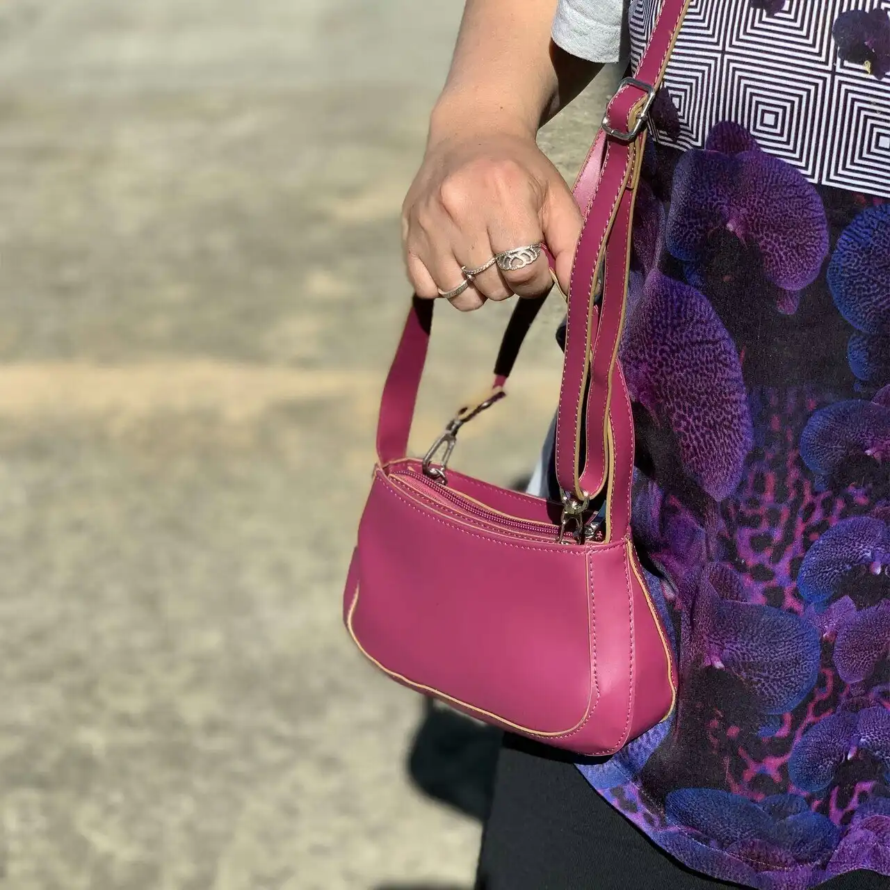 Milleni Mini Fashion Women's/Ladies 20cm Zip Tote Bag Work Shoulder Handbag Plum