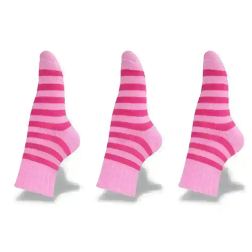 3x 3Peaks Ranger Size 13-3 Kids/Chidren Stripe Winter/Warm Wool Socks Pink Asst.