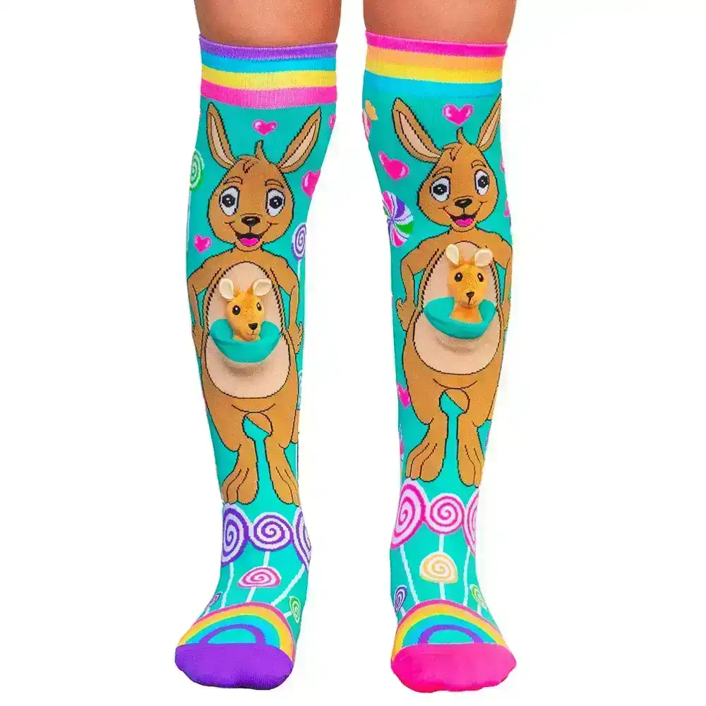 MADMIA Kangaroo Plush Long Knee High Socks Pair Kids/Adult Unisex Girl/Womens