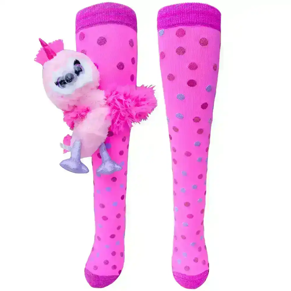 MADMIA Lola Flamingo Long Knee High Socks Pair Kids/Adult Unisex Girl/Women Pink