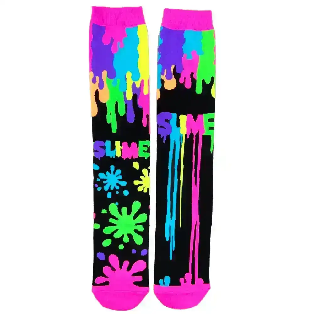MADMIA Slime Colourful Long Knee High Socks Pair Kids/Adult Unisex Girl/Womens