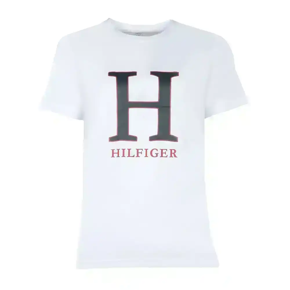 Tommy Hilfiger Men's Size L Sleep/Loungewear Pyjama Cotton Graphic/T-Shirt White
