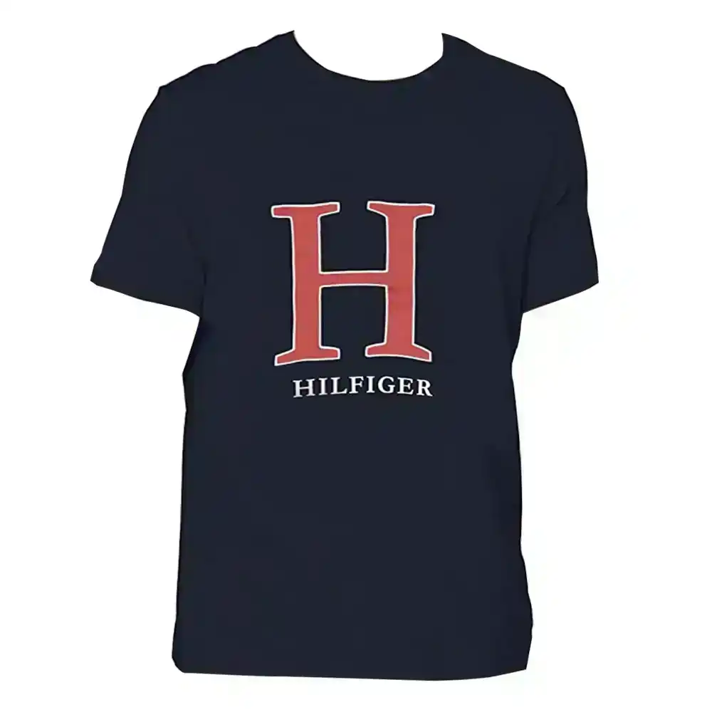 Tommy Hilfiger Men's Size S Sleep/Loungewear Pyjama Cotton Graphic/T-Shirt Navy