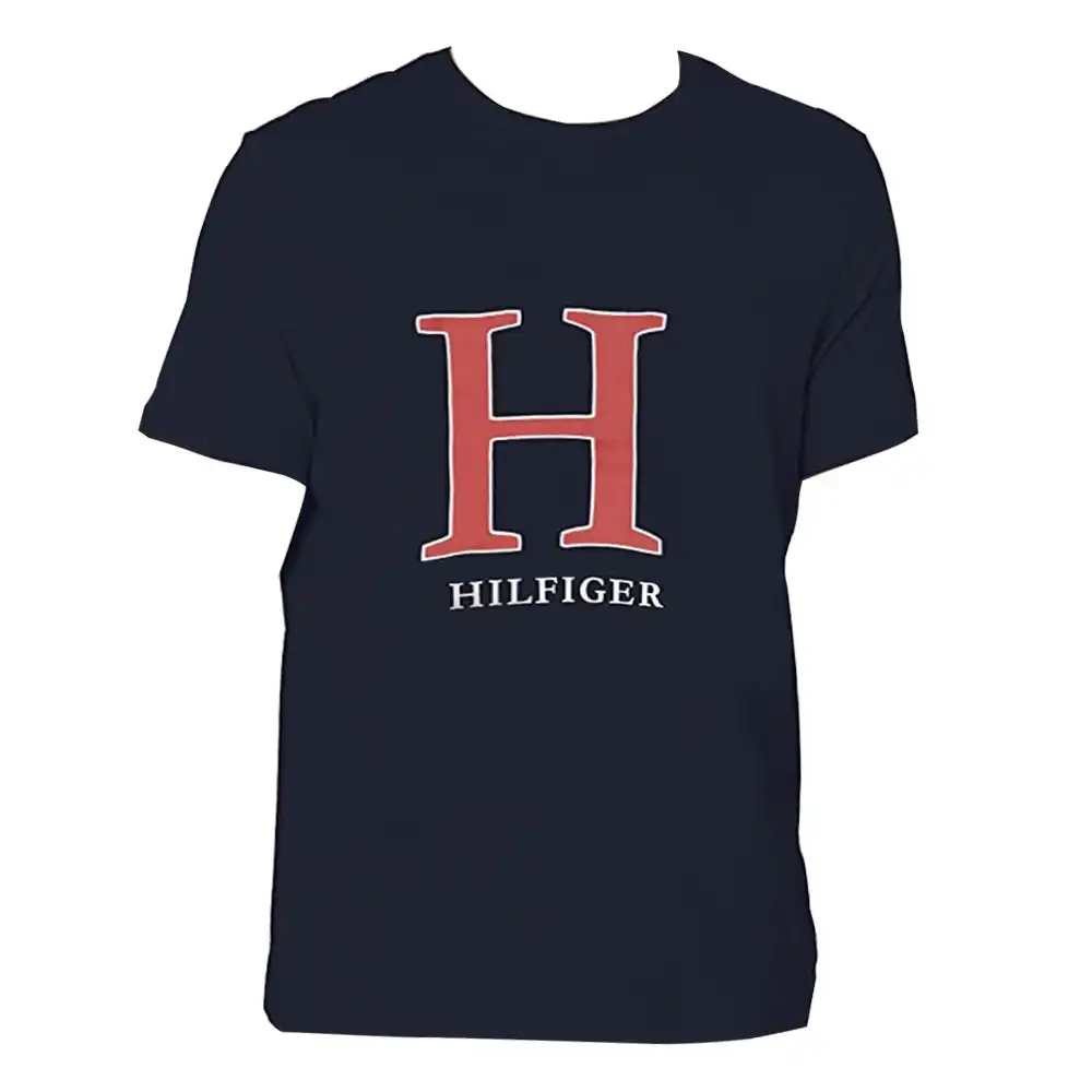 Tommy Hilfiger Men's Size XL Sleep/Loungewear Pyjama Cotton Graphic/T-Shirt Navy