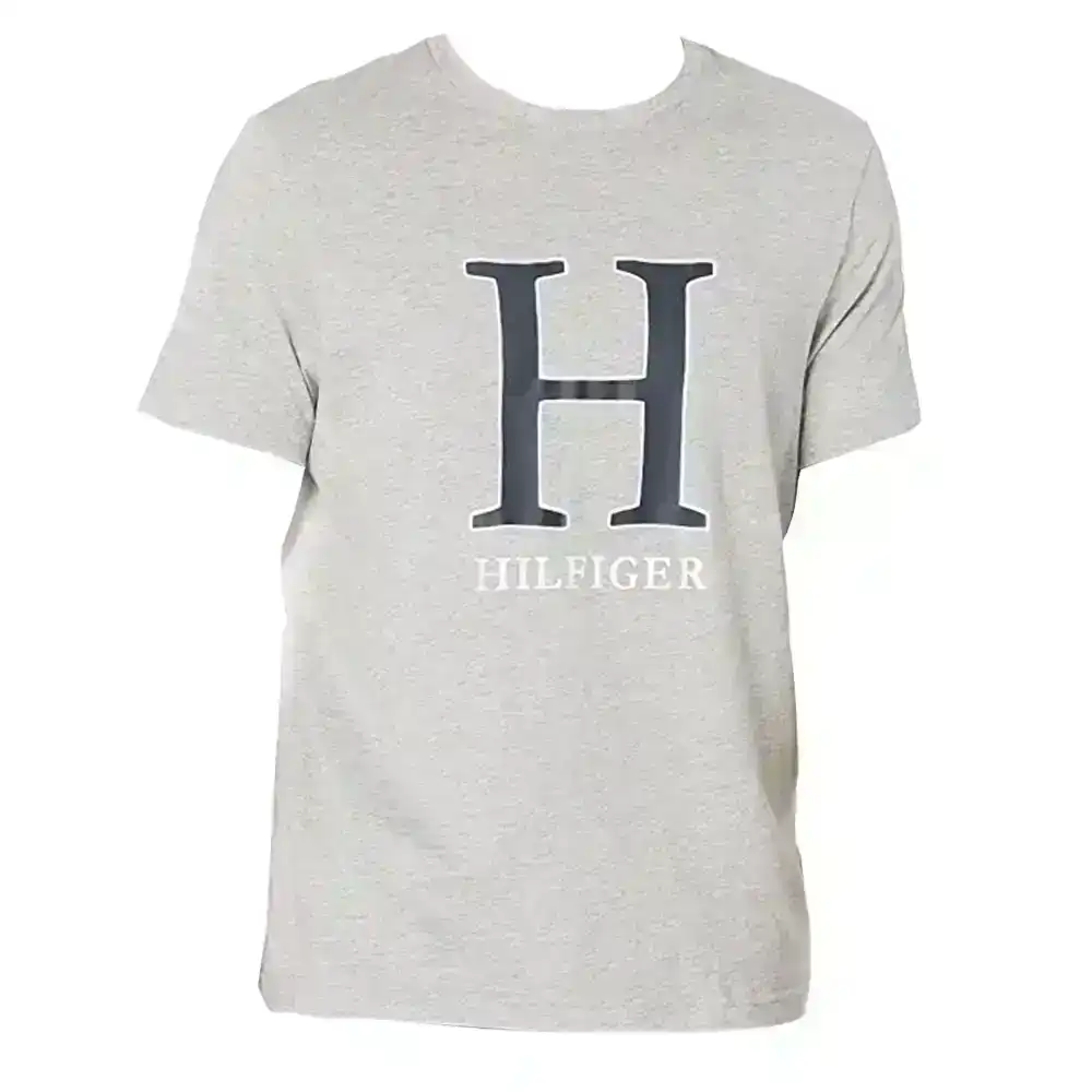 Tommy Hilfiger Men's Size S Sleep/Loungewear Pyjama Cotton Graphic/T-Shirt Grey