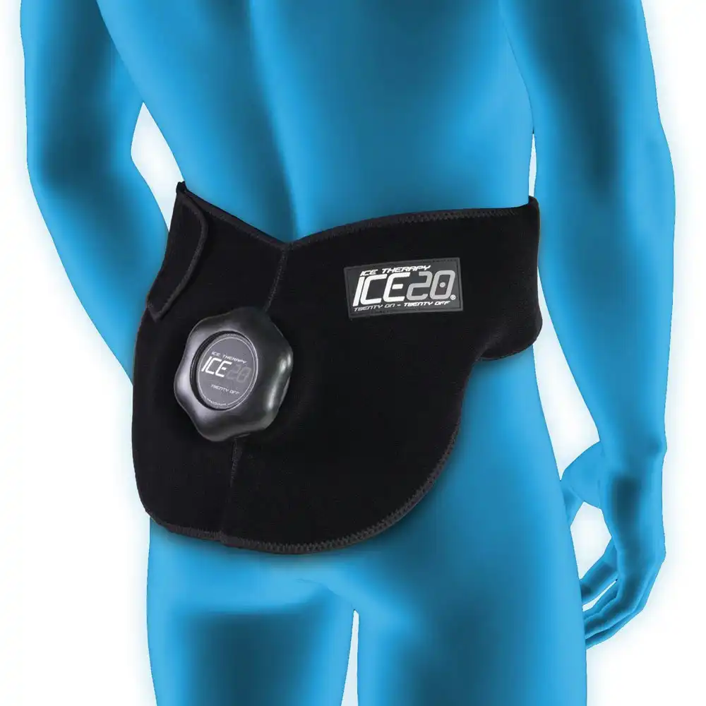 Ice20 Ice Therapy Back Hip Cold Compression Wrap  w/ Strap & Mesh Bag