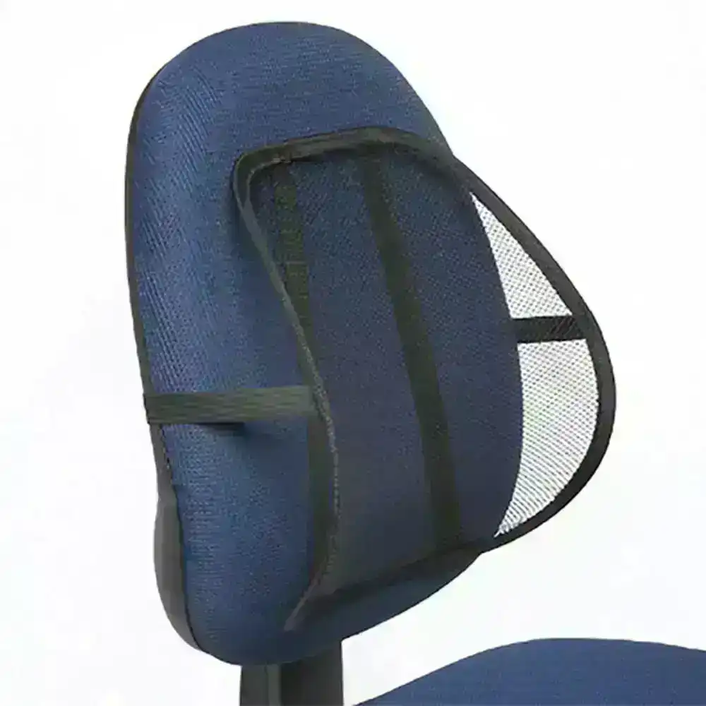 Kensington Mesh Back/Spine/Lumbar/Rest/Support for Office Chair/Car Black