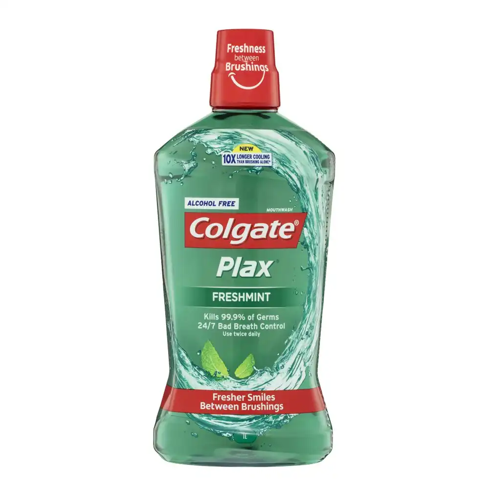 Colgate Plax Alcohol Free 1L Mouthwash/Mouth Wash Oral Care Freshmint