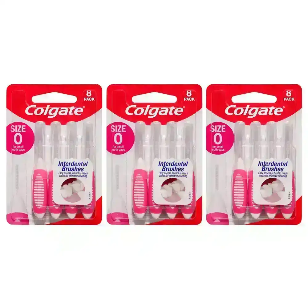 24pc Colgate Interdental Brush Floss Size 0 Teeth Cleaning Toothbrush Oral Care
