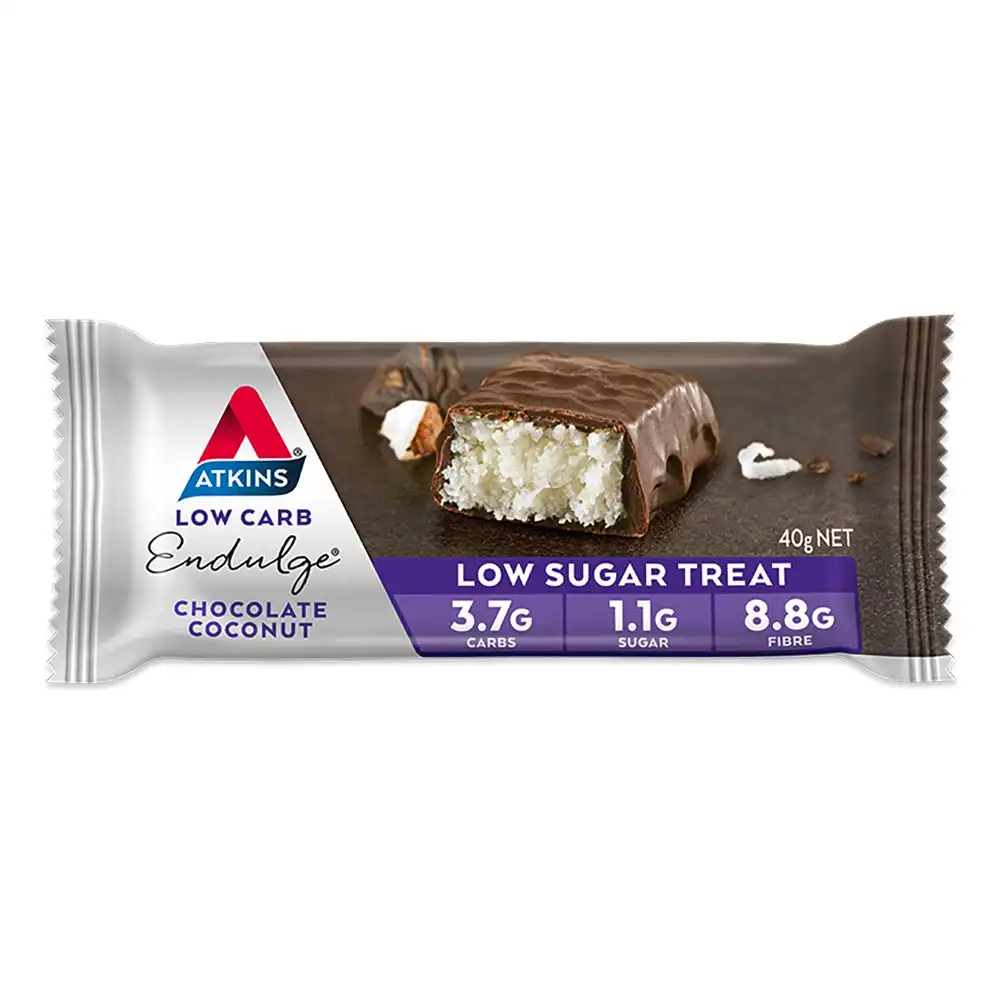 5pc Atkins Low Carb/Sugar 40g Endulge Protein Bar Diet Snack Chocolate Coconut