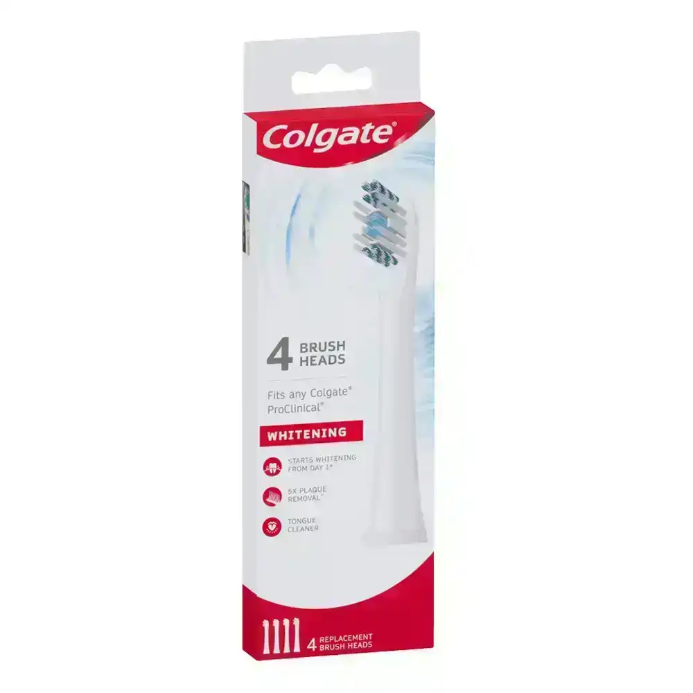 4pc Colgate ProClinical Soft Replacement Heads Whitening For Electric Toothbrush
