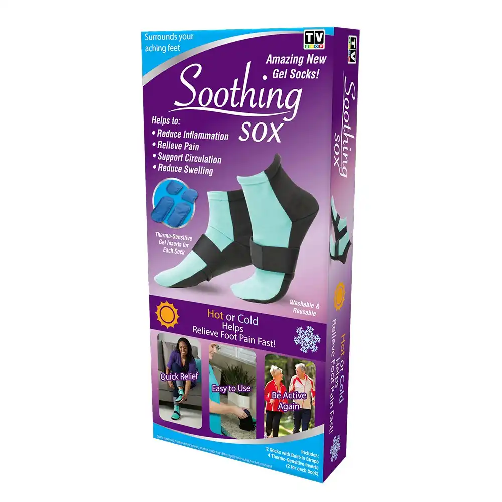 TV Shop Soothing Sox Hot/Cold Microwavable Adjustable One Size Fits Most Socks