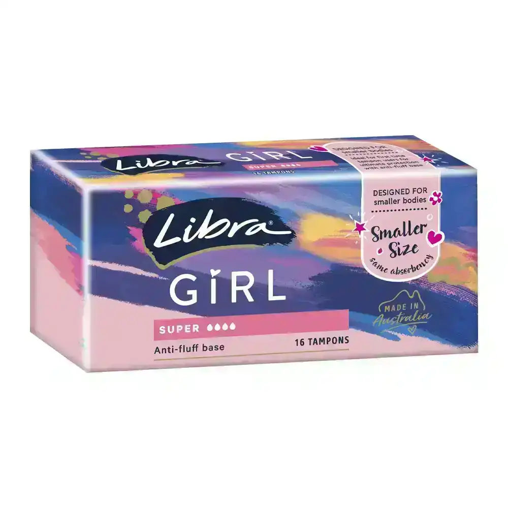 16pc Libra Girl Super Tampons Anti-Fluff Base Feminine/Womens Hygiene/Protection